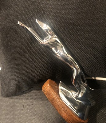 VINTAGE HOOD ORNAMENT 1930”s Ford Greyhound Rare Americana Bonny Clide