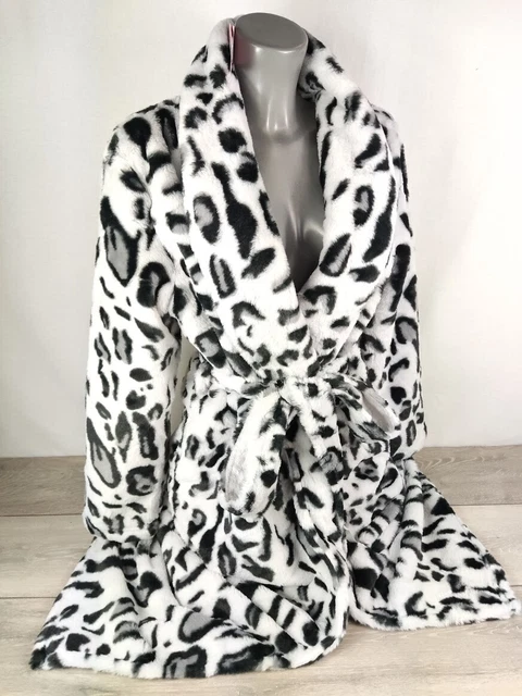 Abito lungo nuovo abito Boux Avenue grigio misto stampa leopardata abito UK medio