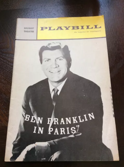 Playbill - Ben Franklin In Paris - Shubert Theatre -  August 1964 Vol. 1 # 8