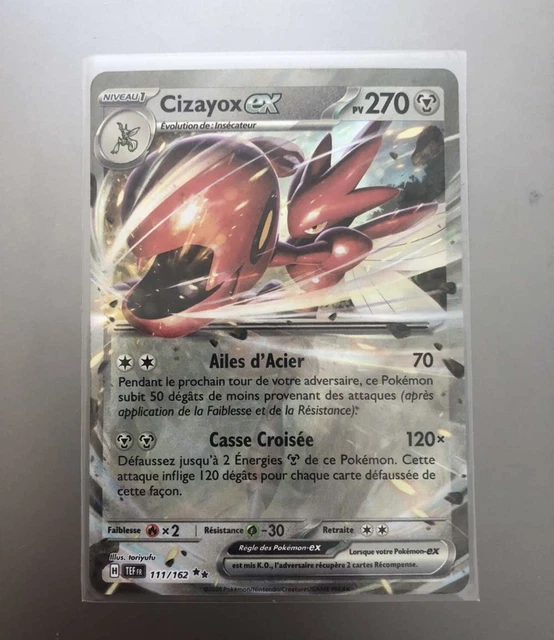CARTE POKEMON CIZAYOX EX 195/162 FR ULTRA RARE FORCES TEMPORELLES - NM/M