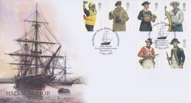 Gb Stamps Rare Ltd Edn First Day Cover 2009 Royal Navy Hms Warrior