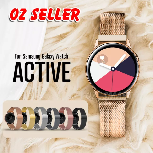 Samsung Galaxy Watch Active 2 Milanese Magnetic Stainless Steel Replacement Band