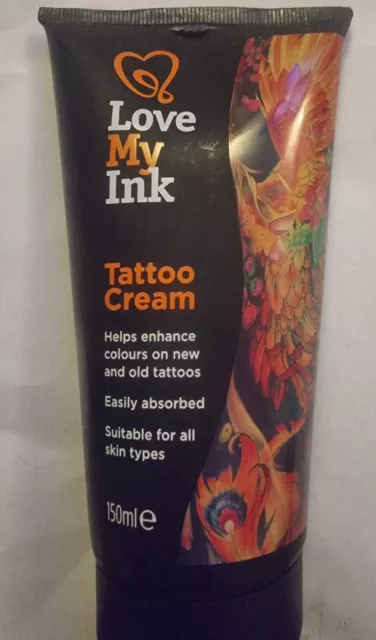 Crema tatuaggio Love My Ink 150 ml per mantenere la vivacità e migliorare il colore