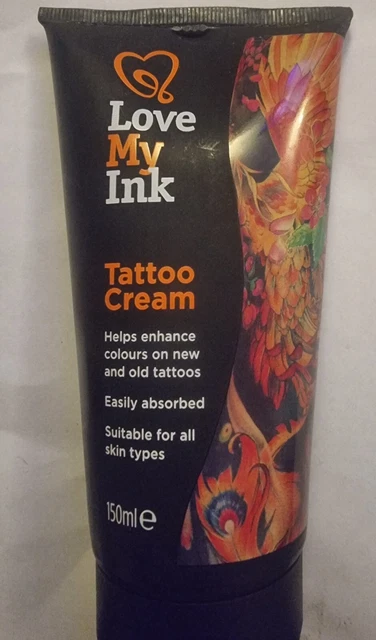 Crema tatuaggio Love My Ink 150 ml per mantenere la vivacità e migliorare il colore