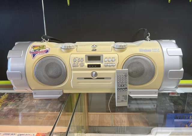 オーディオ機器 スピーカー JVC RV-NB10W KABOOM Powered Woofer CD System AM/FM/CASS/CD 