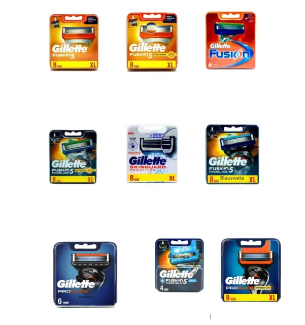 Hojas de selección Gillette Fusion5 ProGlide Power en blíster o embalaje original 4,8,12,16
