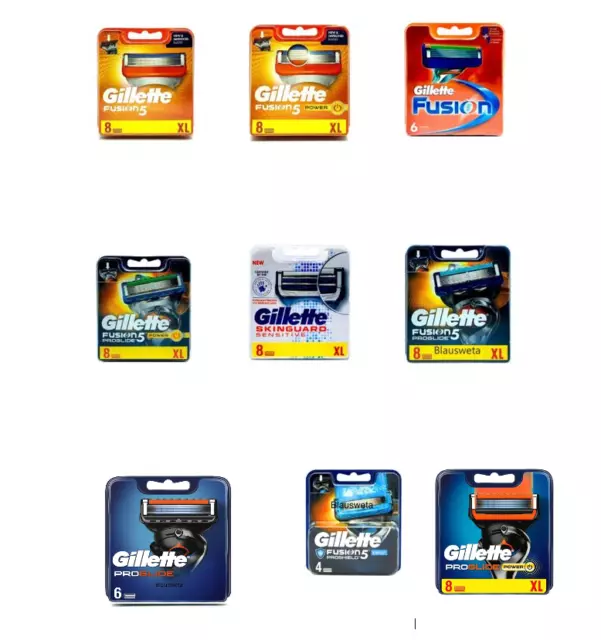 Lame a scelta Gillette Fusion5 ProGlide Power in blister o IMBALLO ORIGINALE 4,8,12,16