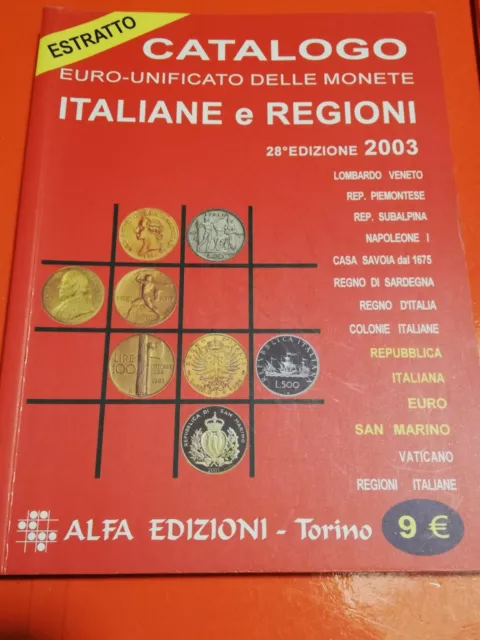 EURO-UNIFICATO delle Monete ITALIANE e REGIONI del 2003 - ALFA  Edizioni