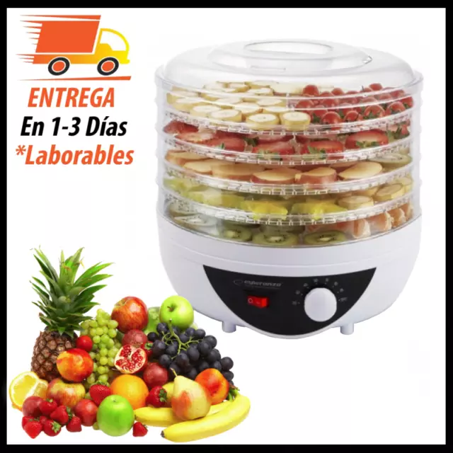 Deshidratador de Alimentos 250W, Deshidratadora de Frutas, Verduras, Carne