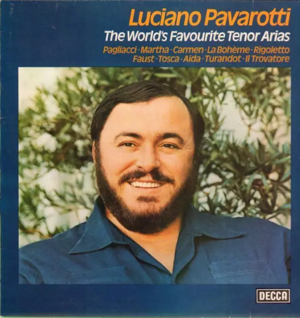 Pavarotti(Vinyl LP Gatefold)The World's Favourite Tenor Arias-Decca-SXL-VG+/Ex