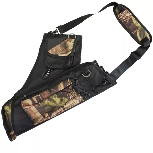 Safari Choice Archery Flip side 4-Tube Back Arrow Quiver Camo Black