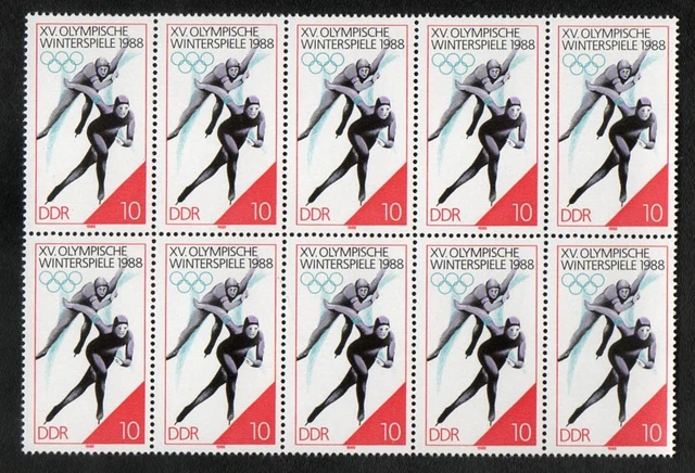 DDR 1988 Olympische Winterspiele Calgary Kanada Mi.3141 postfrisch *BM545c