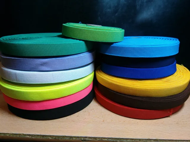 Elastic 20mm Check Pattern Tape Webbing Strap Braces Waistband-(21-Colours)