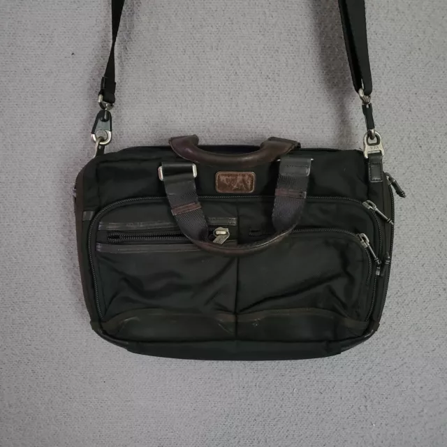 TUMI Shoulder Briefcase Business Bag  Black Brown ALPHA Bravo 222640HK2