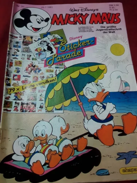 Micky Maus Heft Nr 31 Walt Disney Ehapa  23.7.1987