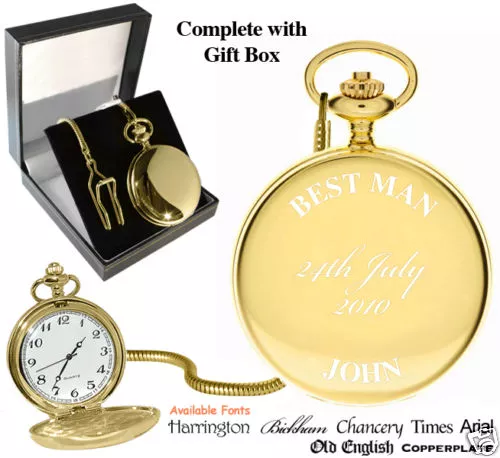 Best Man Engraved Personalised Pocket Watch bestman GP