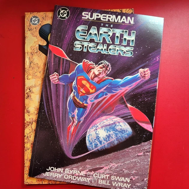 2 Superman Graphic Novels Earth Stealers & At Earth's End 1988 Fine+