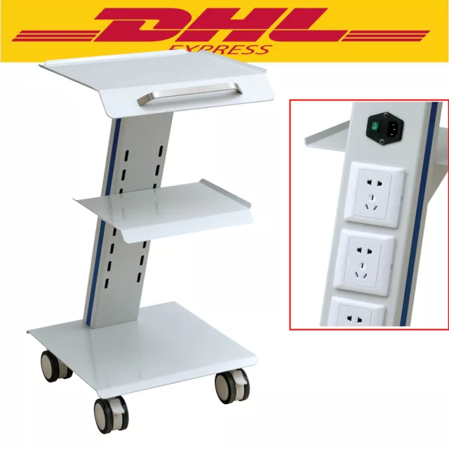Medical Trolley Cart Mobile Steel Cart Trolley for Dental Equipment Purpose FDA