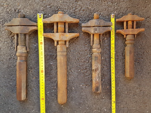 Lot De Clés Anglaises Anciennes, Molette Et Marteau, Pièces Vintage Mécanicien
