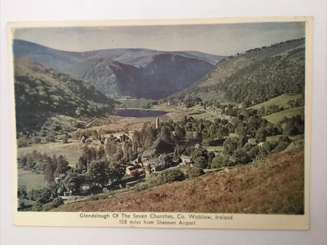 Glendalough Of The Seven Churches Co. Wicklow Ireland Vintage Postcard