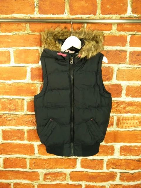 Girl Coat Age 7-8 Years Miss E-Vie Navy Padded Winter Gilet Jacket Hooded 128Cm