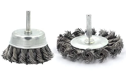 DGOL 3 inch Twist Knot Wire Wheel Brush 1 Pack + Wire Cup Brush 1 Pack with 1...