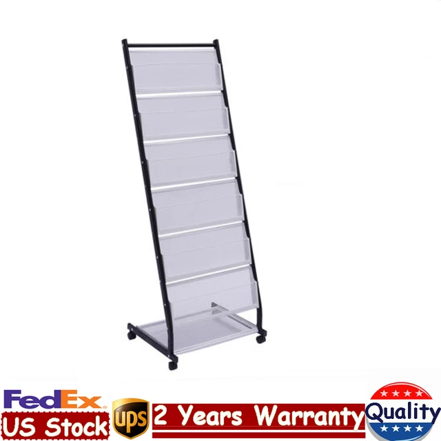 New Brochure Display Stand Literature Stand Magazine Rack Holder Floor Standing