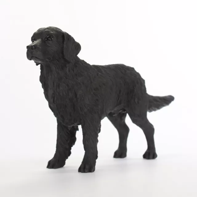 Flat Coated Retriever Figurine Hand Painted Collectible Statue