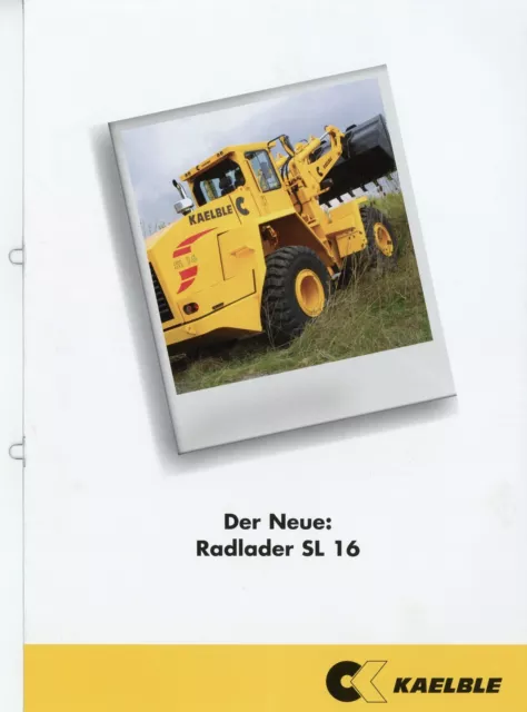 Kaelble SL 16 Radlader Prospekt 2002 D brochure broschyr construction