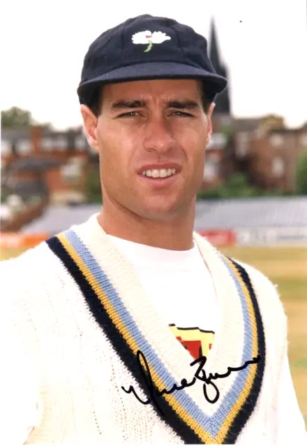 Michael Bevan - Yorkshire C.C.C. & Australia Test Cricketer Hand Signed Photo.