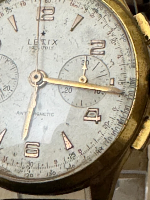 Orologio Vintage Bondix Cronografo Meccanico A Carica Manuale, Landeron 51, Cassa 37 Mm