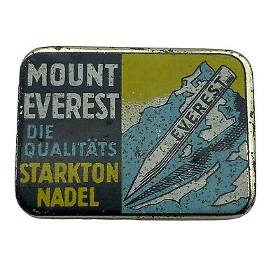 Mount Everest Starkton Qualitats Vintage Gramophone Needle Tin Made In Germany