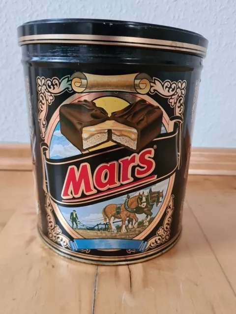 Mars Vintage Vorratsdose mit Deckel schwarz Süßigkeiten Blechdose Sammlerstück