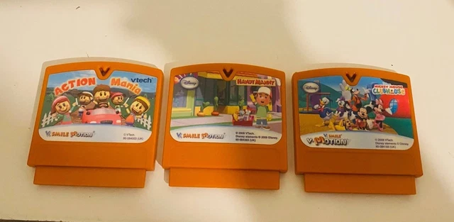 VTECH VSMILE MOTION Games x3 Disney Clubhouse Action Mania Handy manny ...