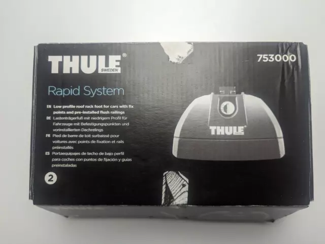 Thule Rapid System 753 Foot Pack, Set of 4, Two Keys, Allen Key