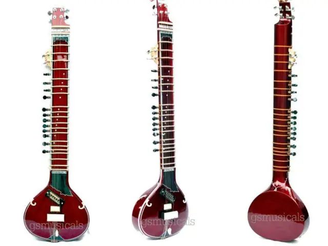 Sitar Paco Red Fusion With Gig Bag Gsm019G Au