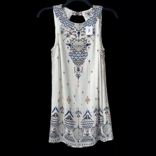 Urban Outfitters Ecote Guinevere Dress Womens Medium White Cut Out Back Tribal