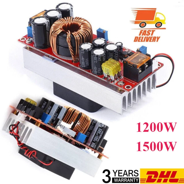 Module Boost DC-DC 1500W 30A - Convertisseur Élévateur Tension 10-60V Vers 12-97V - Alimentation Puissante CC/CV