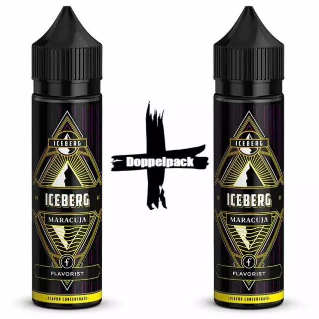 Flavorist Iceberg Maracuja Aroma 2 Flaschen Longfill Liquid Eisbonbon Doppelpack