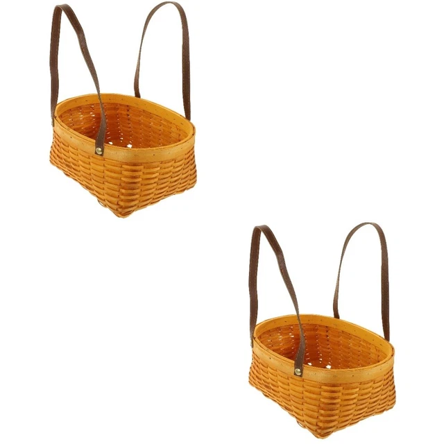 2x cesto da picnic manico casa manico casa per bambini da riporre
