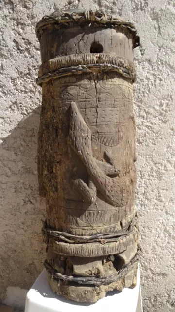 Rare et ancien Tambour Tam-Tam  BAGA  83 cm  Guinée  Art Africain