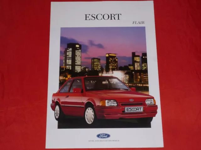 FORD Escort "Flair" Sondermodell Prospekt Brochure Depliant Folleto von 1989