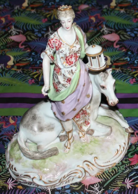 SAXE MEISSEN Allemagne groupe porcelaine cheval scene mythologique allegory