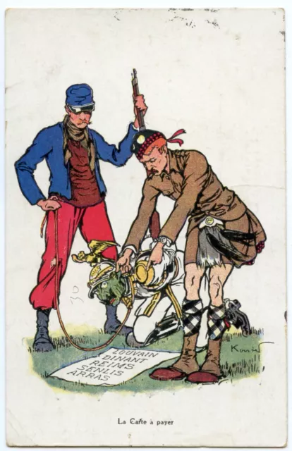 Caricatura Satirique. Guerre. War. Kaiser. Guglielmo II. La Cartolina A Numeri