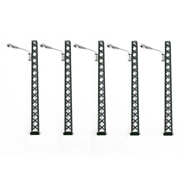 Lot De 5 Feux De Signalisation HO - LED 3V/12V - 1/87 - Modélisme Ferroviaire - 8,3 Cm