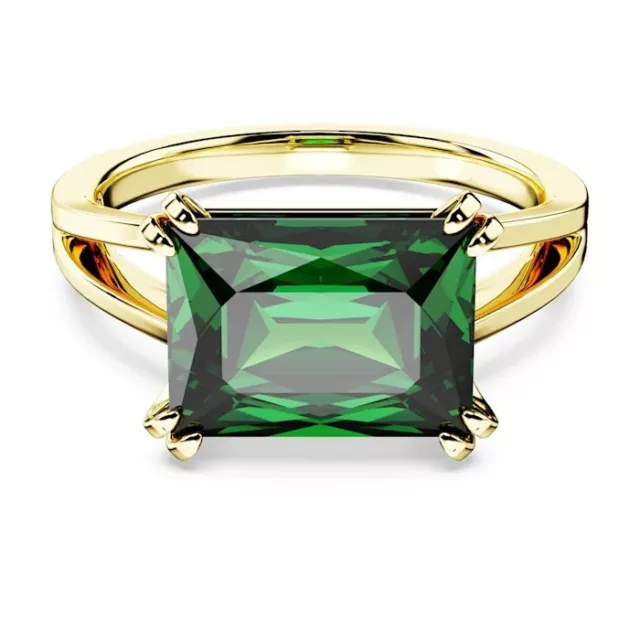 Swarovski Matrix Cocktail Ring Green/Gold Size 58 Large 5677147.New In Box