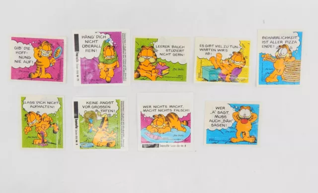 Ferrero Hanuta Duplo Sammelbilder Garfield 1992 (9 Stück)