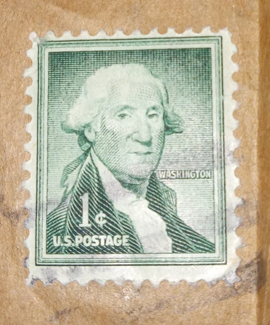 RARE VINTAGE 1912 Green Washington 1 Cent US Postage Stamp8. 1