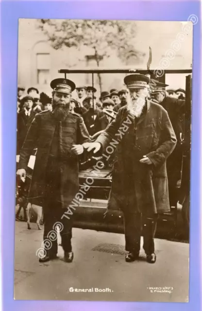 EARLY 1908c GENERAL BOOTH SALVATION ARMY FOUNDER RP REAL PHOTO FINCHLEY POSTCARD