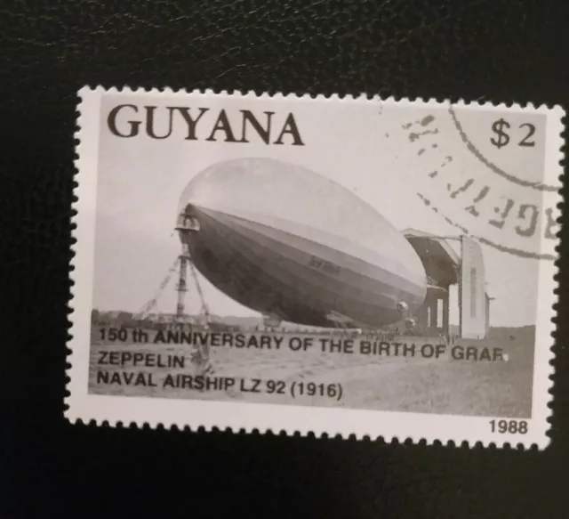 Guyane - 1991  Birth of Ferdinand Graf von Zeppelin - aviation - transport - O